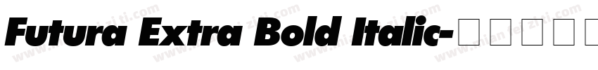 Futura Extra Bold Italic字体转换